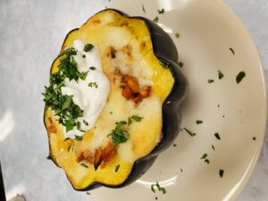 Acorn Squash Stuffed with Mexican-Style Chicken