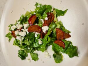 salad greens with feta cheese