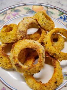 onion rings on plate