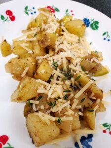 Pan Fired Potatoes with Apples