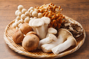 Mushrooms on plate